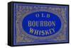 Old Bourbon Whiskey Sign-null-Framed Stretched Canvas