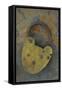 Old Brass Padlock Lying on Rusty Metal Sheet-Den Reader-Framed Stretched Canvas