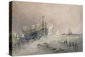 Old Breakwater, Coast of Essex-Charles Bentley-Stretched Canvas