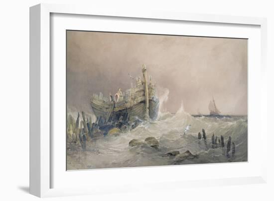 Old Breakwater, Coast of Essex-Charles Bentley-Framed Giclee Print