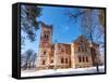 Old Brick Building on A Winter Day in Borovichi, Russia-blinow61-Framed Stretched Canvas