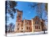 Old Brick Building on A Winter Day in Borovichi, Russia-blinow61-Stretched Canvas