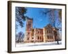 Old Brick Building on A Winter Day in Borovichi, Russia-blinow61-Framed Photographic Print