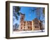 Old Brick Building on A Winter Day in Borovichi, Russia-blinow61-Framed Photographic Print