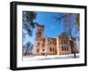 Old Brick Building on A Winter Day in Borovichi, Russia-blinow61-Framed Photographic Print