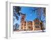 Old Brick Building on A Winter Day in Borovichi, Russia-blinow61-Framed Photographic Print