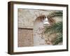 Old Brick Wall with Palm Trees, Key West, Florida Keys, Florida, USA-Terry Eggers-Framed Premium Photographic Print