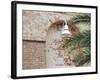 Old Brick Wall with Palm Trees, Key West, Florida Keys, Florida, USA-Terry Eggers-Framed Photographic Print