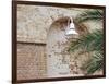 Old Brick Wall with Palm Trees, Key West, Florida Keys, Florida, USA-Terry Eggers-Framed Photographic Print