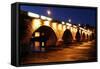 Old Bridge at Night, Perth, Scotland-Peter Thompson-Framed Stretched Canvas