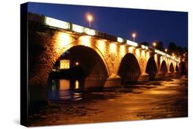 Old Bridge at Night, Perth, Scotland-Peter Thompson-Stretched Canvas