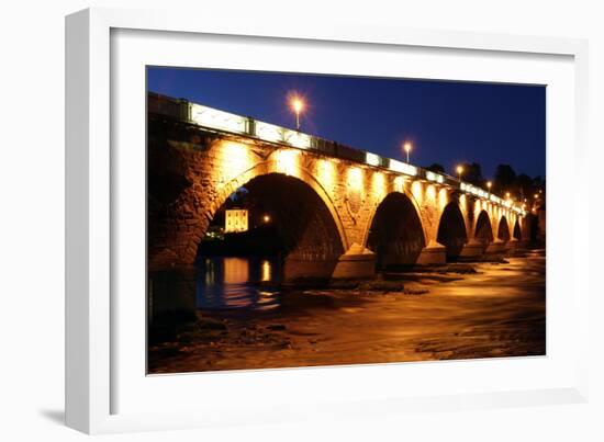Old Bridge at Night, Perth, Scotland-Peter Thompson-Framed Photographic Print