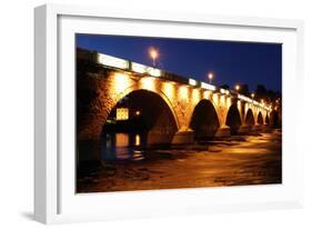 Old Bridge at Night, Perth, Scotland-Peter Thompson-Framed Photographic Print