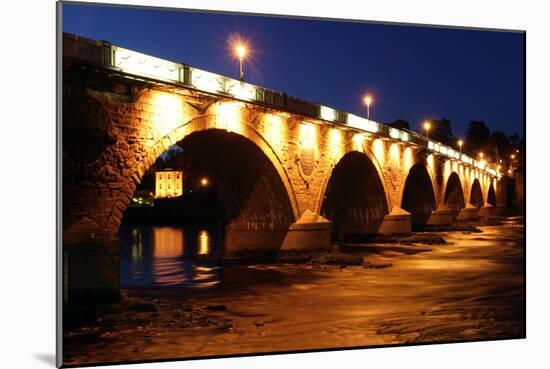 Old Bridge at Night, Perth, Scotland-Peter Thompson-Mounted Photographic Print