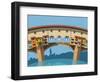 Old Bridge in Florence Flat Illustration-Nikola Knezevic-Framed Art Print