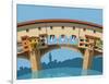 Old Bridge in Florence Flat Illustration-Nikola Knezevic-Framed Art Print