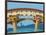 Old Bridge in Florence Flat Illustration-Nikola Knezevic-Framed Art Print