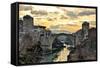 Old Bridge in Mostar-dabldy-Framed Stretched Canvas
