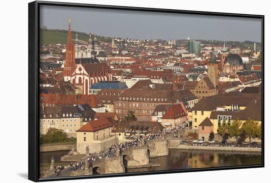 Old Bridge of the Main River, Augustinerkirche Church, Grafeneckart Tower-Markus Lange-Framed Photographic Print