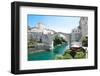 Old Bridge on River Neretva - Mostar, Bosnia and Herzegovina-Aleksandar Todorovic-Framed Photographic Print