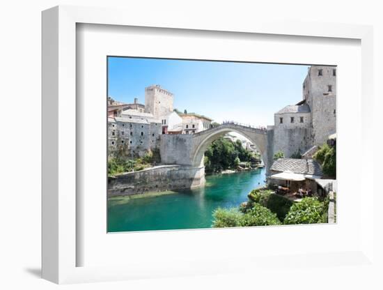 Old Bridge on River Neretva - Mostar, Bosnia and Herzegovina-Aleksandar Todorovic-Framed Photographic Print