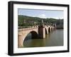 Old Bridge over the River Neckar, Old Town and Castle, Heidelberg, Baden-Wurttemberg, Germany, Euro-Hans Peter Merten-Framed Photographic Print