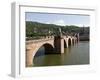 Old Bridge over the River Neckar, Old Town and Castle, Heidelberg, Baden-Wurttemberg, Germany, Euro-Hans Peter Merten-Framed Photographic Print