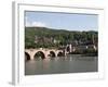 Old Bridge over the River Neckar, Old Town and Castle, Heidelberg, Baden-Wurttemberg, Germany, Euro-Hans Peter Merten-Framed Photographic Print