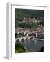 Old Bridge over the River Neckar, Old Town and Castle, Heidelberg, Baden-Wurttemberg, Germany, Euro-Hans Peter Merten-Framed Photographic Print