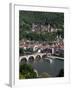 Old Bridge over the River Neckar, Old Town and Castle, Heidelberg, Baden-Wurttemberg, Germany, Euro-Hans Peter Merten-Framed Photographic Print