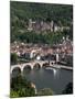 Old Bridge over the River Neckar, Old Town and Castle, Heidelberg, Baden-Wurttemberg, Germany, Euro-Hans Peter Merten-Mounted Photographic Print