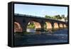 Old Bridge, Perth, Scotland-Peter Thompson-Framed Stretched Canvas