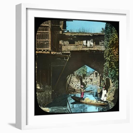 Old Bridge, Srinagar, Kashmir, India, Late 19th or Early 20th Century-null-Framed Giclee Print