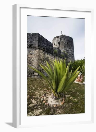 Old British Watch Tower in Barbuda, Antigua and Barbuda, West Indies, Caribbean, Central America-Michael Runkel-Framed Photographic Print