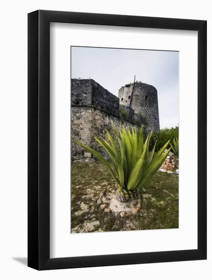 Old British Watch Tower in Barbuda, Antigua and Barbuda, West Indies, Caribbean, Central America-Michael Runkel-Framed Photographic Print