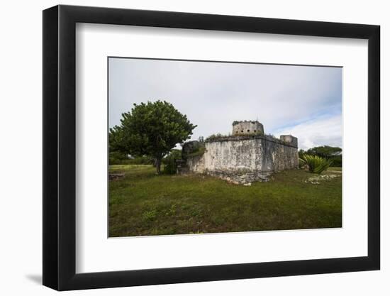 Old British Watch Tower in Barbuda, Antigua and Barbuda, West Indies, Caribbean, Central America-Michael Runkel-Framed Photographic Print