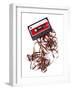 Old Broken Music Cassette-Twin design-Framed Photographic Print