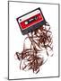 Old Broken Music Cassette-Twin design-Mounted Photographic Print