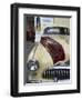 Old Buick Car in Front of Entrance to the City Palace Hotel, Old City, Udaipur, India-Eitan Simanor-Framed Photographic Print