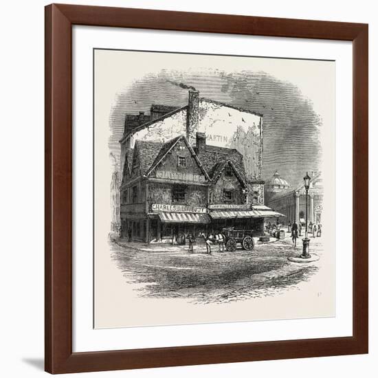 Old Building at Boston Where the Tea Plot Is Supposed to Have Been Hatched, USA, 1870S-null-Framed Giclee Print