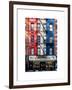 Old Building Facade in the Colors of the American Flag in Times Square - Manhattan - NYC-Philippe Hugonnard-Framed Photographic Print
