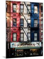 Old Building Facade in the Colors of the American Flag in Times Square - Manhattan - NYC-Philippe Hugonnard-Mounted Photographic Print