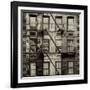 Old Building Facade in the Colors of the American Flag in Times Square - Manhattan - NYC-Philippe Hugonnard-Framed Photographic Print