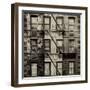 Old Building Facade in the Colors of the American Flag in Times Square - Manhattan - NYC-Philippe Hugonnard-Framed Photographic Print