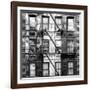 Old Building Facade in the Colors of the American Flag in Times Square - Manhattan - NYC-Philippe Hugonnard-Framed Photographic Print