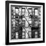 Old Building Facade in the Colors of the American Flag in Times Square - Manhattan - NYC-Philippe Hugonnard-Framed Photographic Print