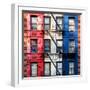 Old Building Facade in the Colors of the American Flag in Times Square - Manhattan - NYC-Philippe Hugonnard-Framed Photographic Print