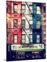 Old Building Facade in the Colors of the American Flag in Times Square - Manhattan - NYC-Philippe Hugonnard-Mounted Photographic Print