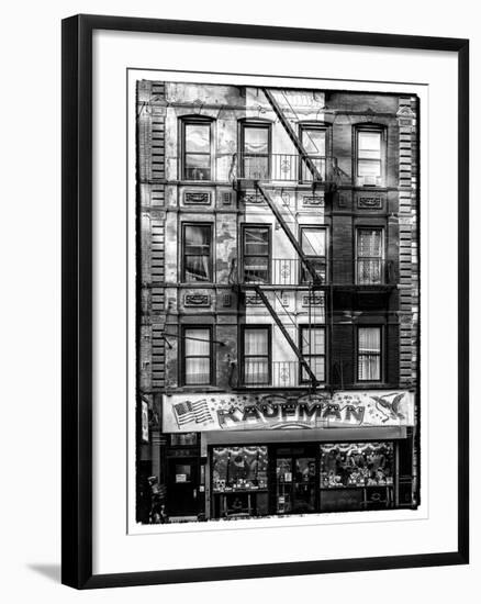 Old Building Facade in the Colors of the American Flag in Times Square - Manhattan - NYC-Philippe Hugonnard-Framed Photographic Print