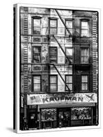 Old Building Facade in the Colors of the American Flag in Times Square - Manhattan - NYC-Philippe Hugonnard-Stretched Canvas